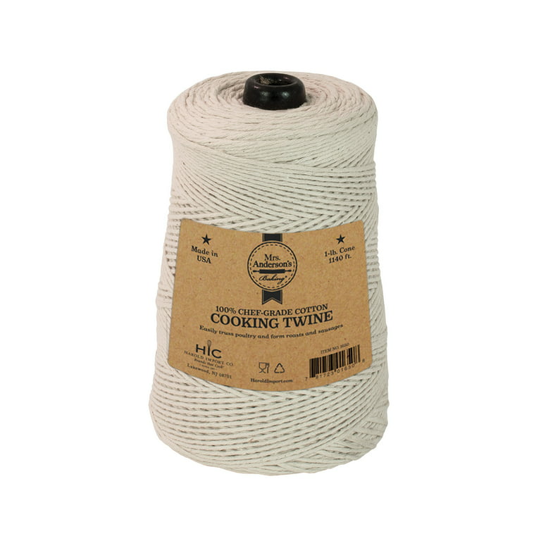 Mrs. Anderson's Baking Cooking Twine, 1-Pound Cone, All-Natural Cotton