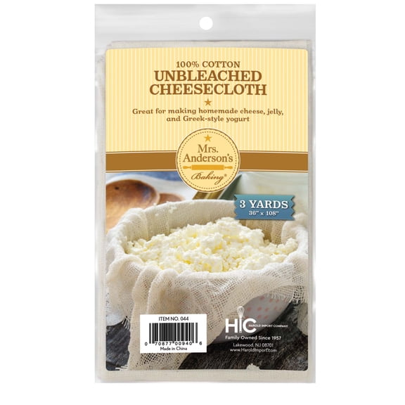 Mrs. Andersons Baking Extra-Fine Cheesecloth, 40s Unbleached Cotton, 20 x 10 Weave, 3-Square Yards (36 x 108-inches)