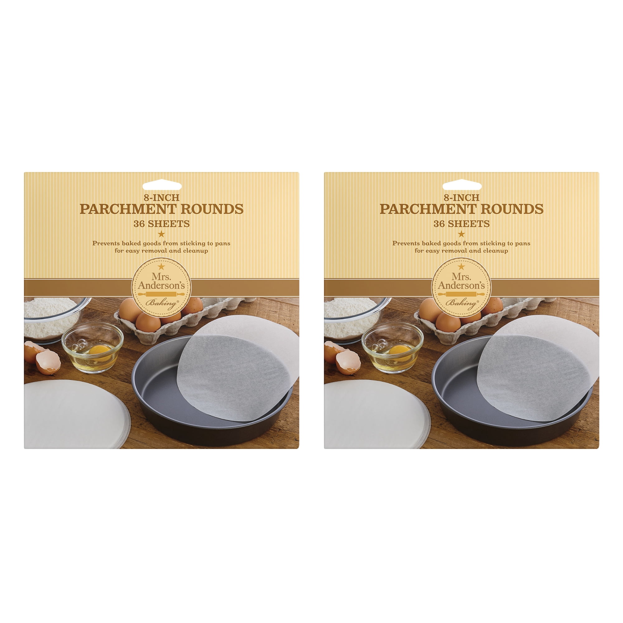 Mrs. Anderson’s Baking Non-Stick Parchment Cake Rounds, 8-Inch, 2 Sets ...