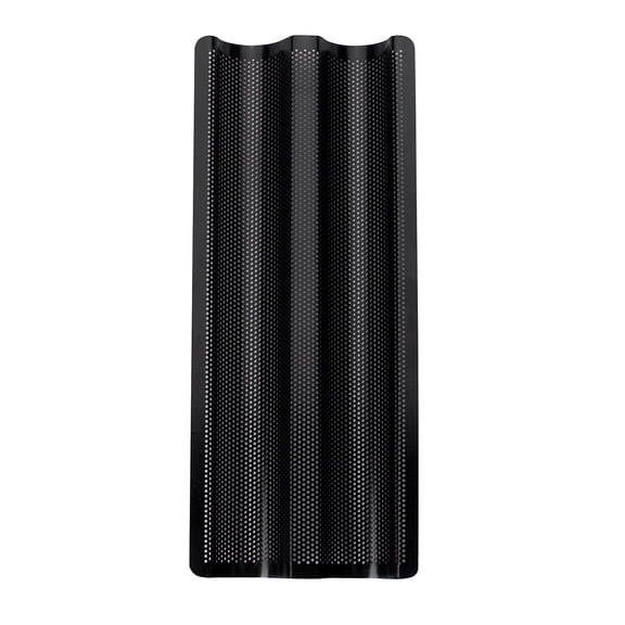 Mrs. Anderson's Baking 43671 Double Baguette Pan, 15.375-Inches x 6.25-Inches, Non-Stick Carbon Steel