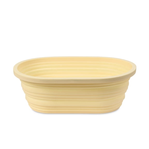 Mrs. Anderson's Baking Silicone Dough Proofing Basket With Steel Rim, Collapsible, Oval Banneton Basket, For Artisan Bread, Sourdough, Bread Proofing, And Bread Rising