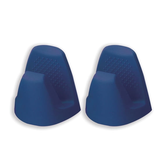 Mrs. Anderson’s Baking Silicone Pot Grabber Mini Oven Mitts, Navy Blue, Set of 2, Non-Slip Heat Protection For Oven, Microwave, Cast Iron, Pots, Pans, And Baking