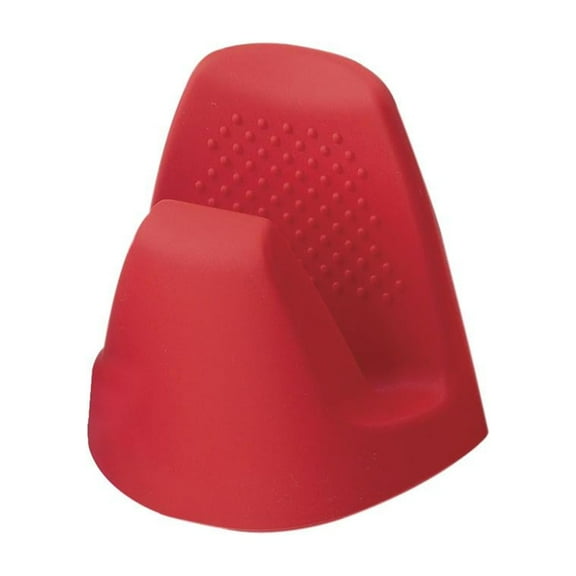 Mrs. Anderson’s Baking Silicone Pot Grabber Mini Oven Mitt, Red, Non-Slip Heat Protection For Oven, Microwave, Cast Iron, Pots, Pans, And Baking