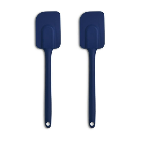 Mrs. Anderson’s Baking Silicone Spatula, Flexible and Non-Stick, Navy, Set of 2