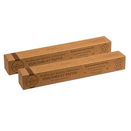 Mrs. Anderson's Baking Unbleached Non-Stick Parchment Paper, Professional Quality, 50-Square-Feet, Set of 2