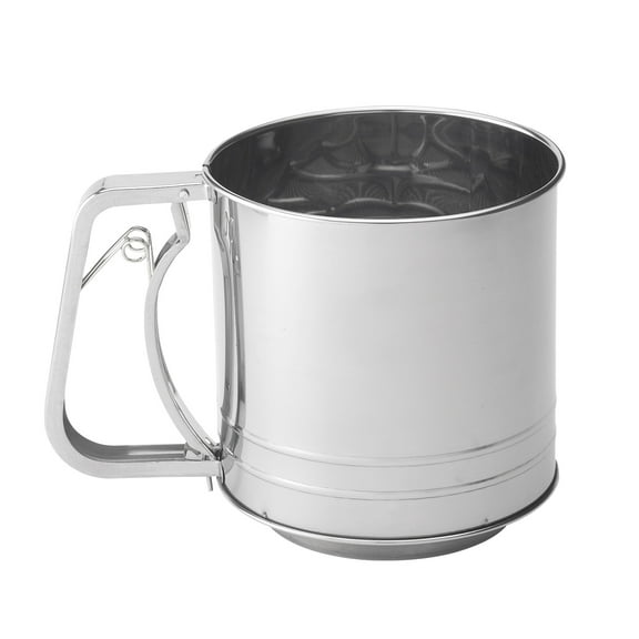 Mrs. Andersons Baking Hand Squeeze Flour Sifter, Stainless Steel, 5-Cup Capacity