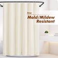 thumbnail image 1 of Mrs Awesome Waterproof Lightweight PEVA Shower Curtain Liner, Beige with Magnets -72" x 72", 1 of 6