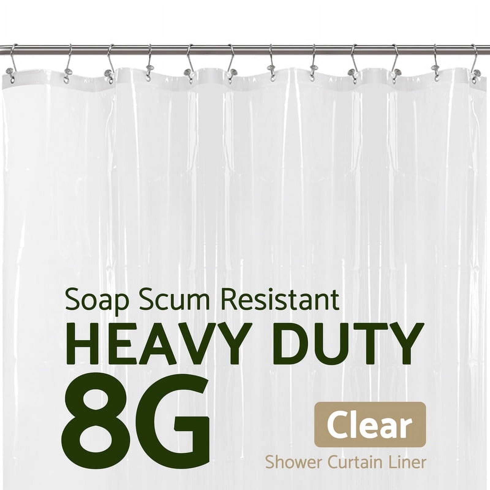 Mrs Awesome PEVA 8G Mildew Resistant Shower Curtain Liner with
