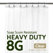 Mrs Awesome PEVA 8G Stall Shower Curtain Liner Clear Waterproof-36"W x 72"H, 3 Bottom Magnets