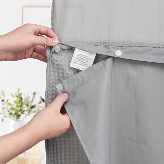 Mrs Awesome Replaceable Fabric Snap in Liner, Gray Water Repellent with 2 Magnets, 70" x 54"