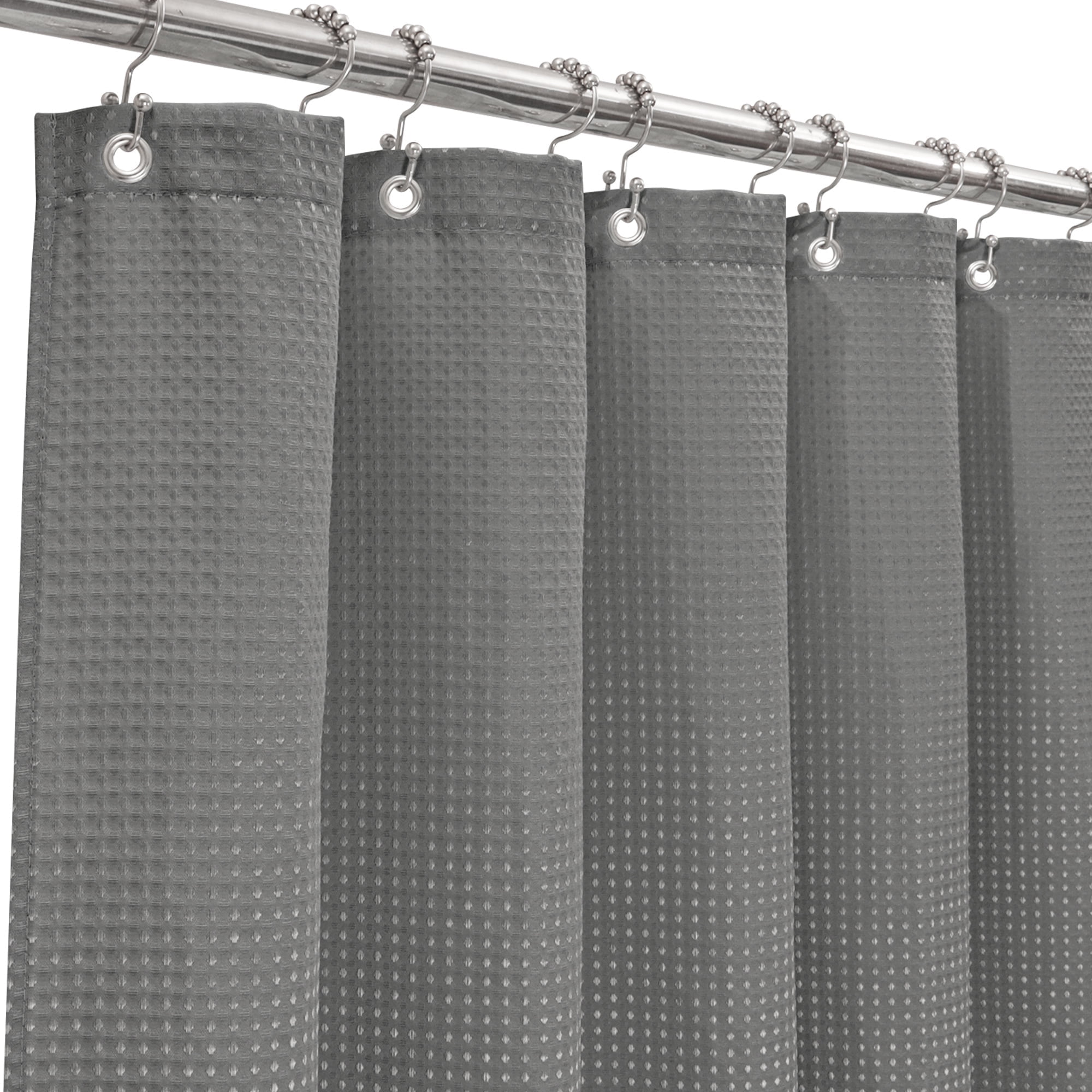 Mrs Awesome Waffle Shower Curtain, Heavyweight Fabric Shower Curtains
