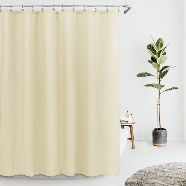 Mrs Awesome Waterproof Fabric Shower Curtain Liner Microfiber with 3