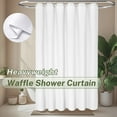 thumbnail image 1 of Mrs Awesome White Waffle Shower Curtain, Heavyweight Fabric Shower Curtains for Bathroom, 71" x 72", 1 of 6