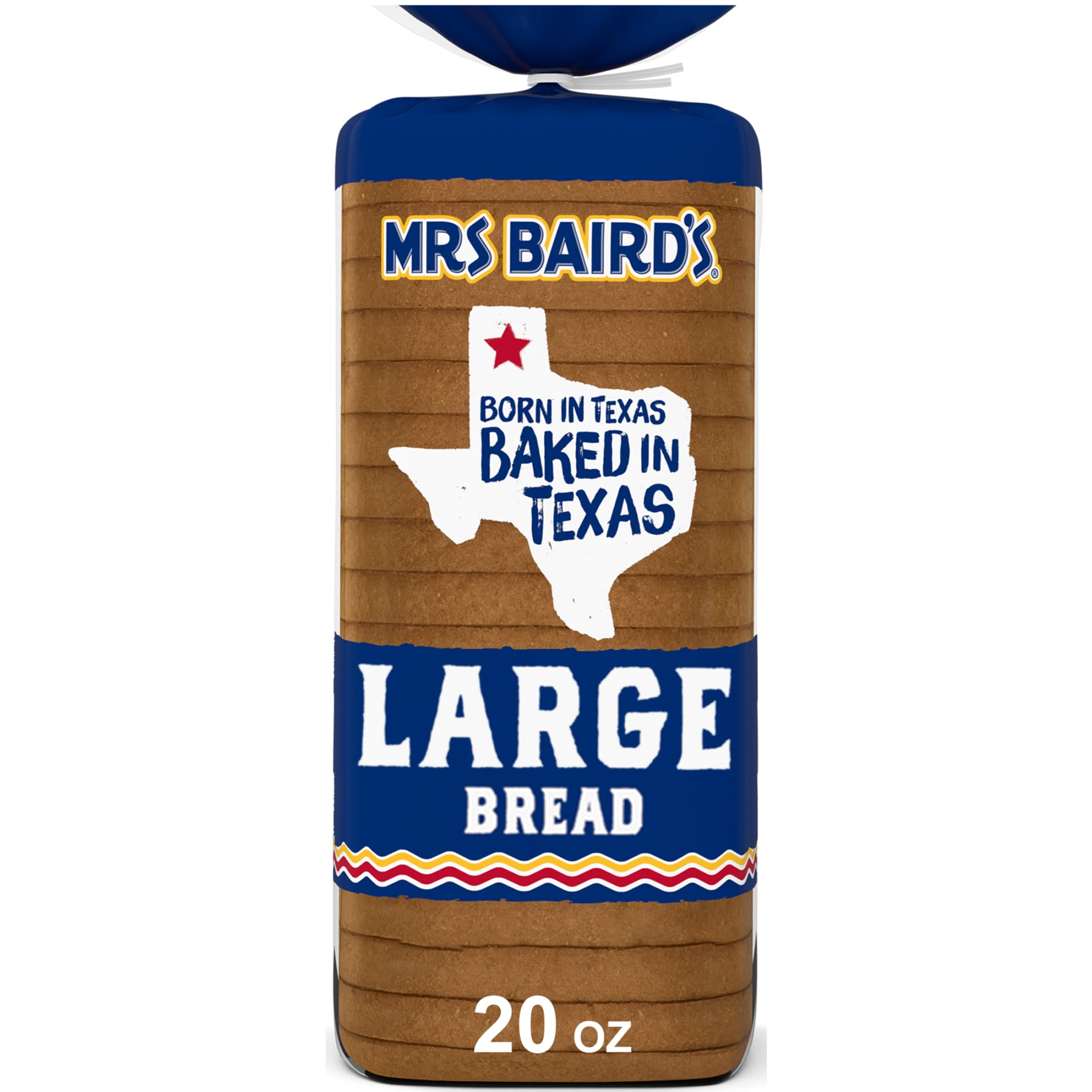 Mrs Baird's Large Bread, 20 oz, White White Bread, Bag