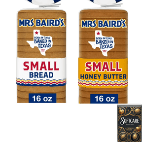 Mrs Baird's Small White Bread, 16 oz | Mrs Baird's Small Honey Butter Bread, 16 oz