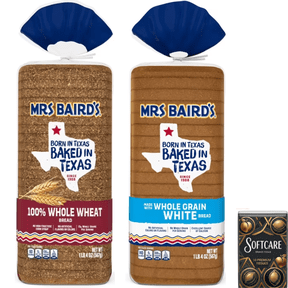 Mrs Baird's Whole Grain White Bread, 20 oz | Mrs Baird's 100% Whole Wheat Bread, 20 oz