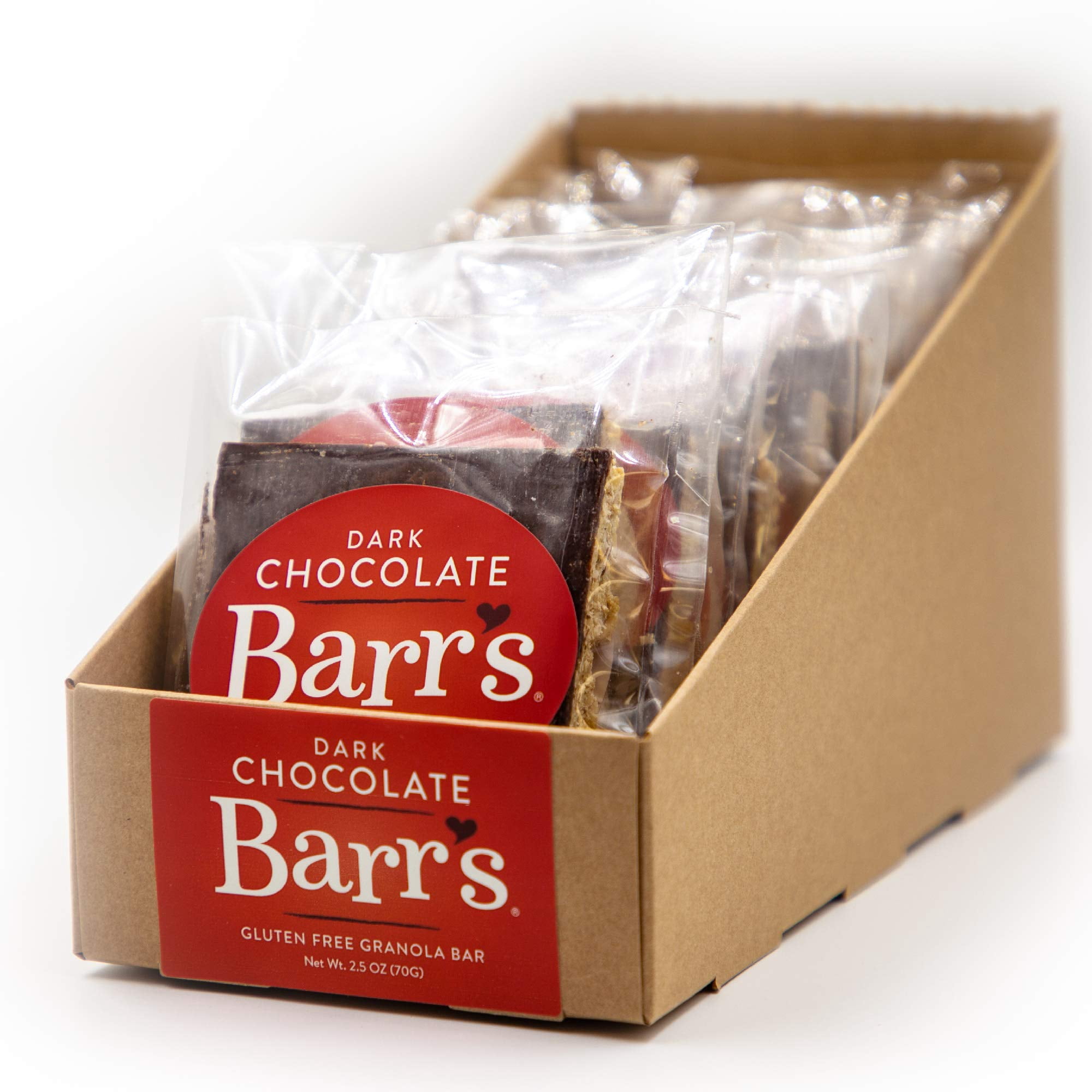 Mrs. Barr’s Natural Foods Granola Bars | Dark Chocolate | Certified Organic Gluten Free Oats | Soft Texture | Small Batch | Gourmet Quality | Real Ingredients | 2.5 Ounces (12 Pack)