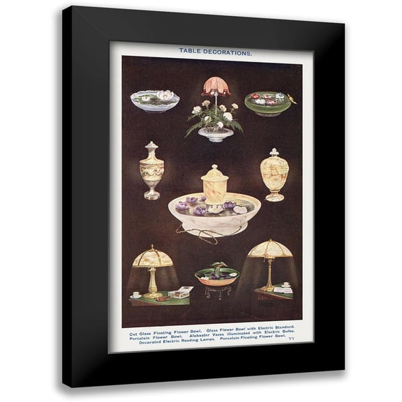 Mrs. Beeton''s Book of Household Management 10x14 Black Modern Framed Museum Art Print Titled - Table Decorations