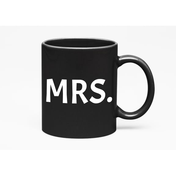 Mrs., Black 11oz Ceramic Mug