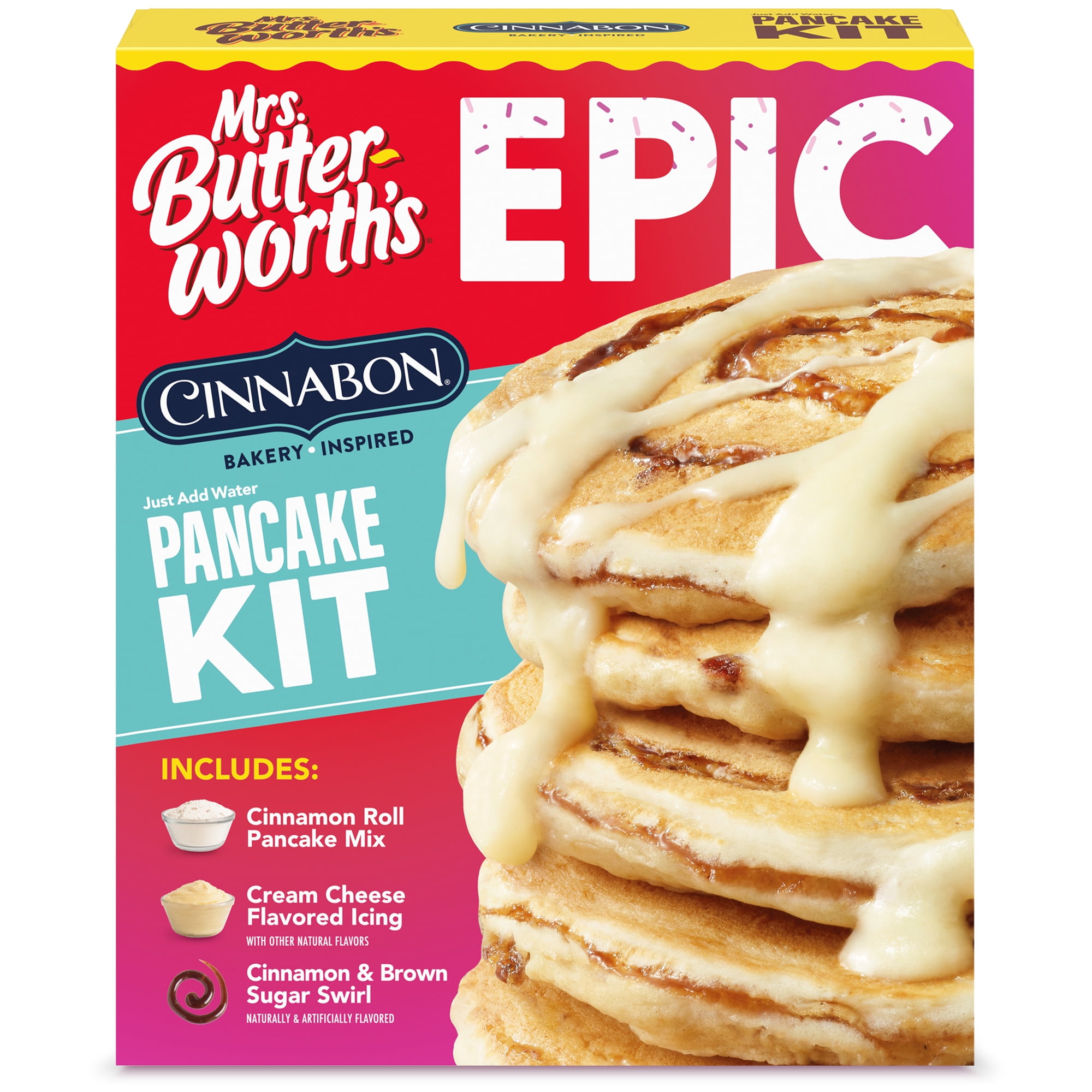 Mrs. Butterworth's Epic Cinnabon Bakery Inspired Pancake Kit, 25 oz