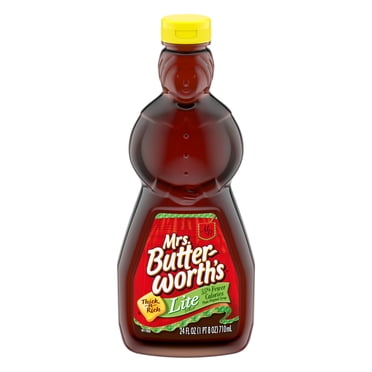 Mrs. Butterworth's Lite Thick and Rich Pancake Syrup, 24 fl oz Bottle