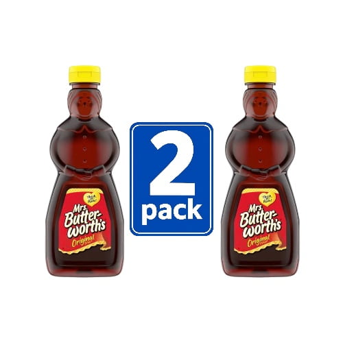 Mrs. Butterworths Original Syrup, 2 Pack (12 fl oz Bottles), Thick & Rich Classic Pancake Syrup"