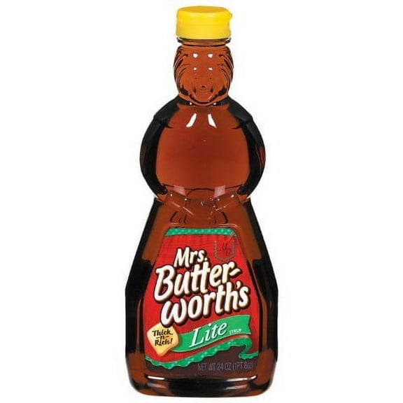 Mrs. Butterworths Lite Syrup 24 Fl Oz Plastic Bottle (Pack of 2)