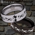 thumbnail image 1 of Mrs. Cat Couple Tungsten Carbide Ring, 1 of 9