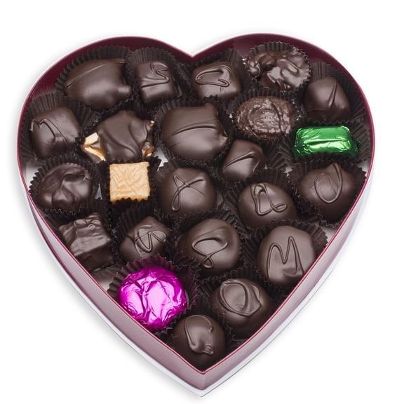 Mrs. Cavanaughs 1 lb. Famous Traditional Dark Chocolate Heart Shaped Box