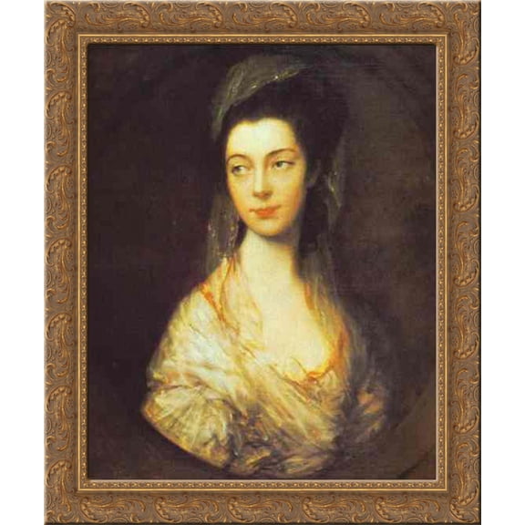 Mrs. Christopher Horton, later Anne, Duchess of Cumberland 24x20 Gold Ornate Wood Framed Canvas Art by Thomas Gainsborough