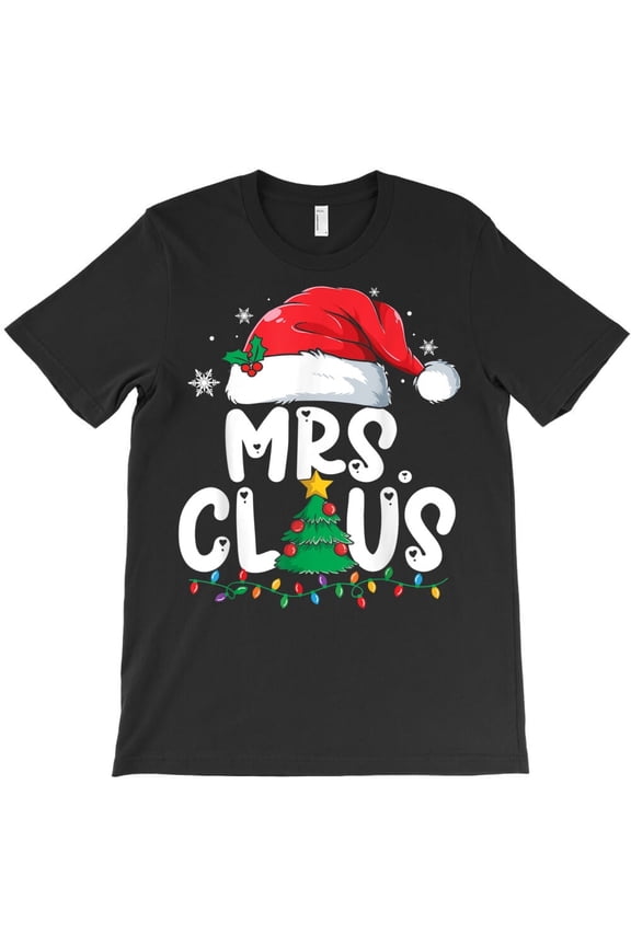 Mrs. Claus Funny Matching Couple Xmas Christmas Pajama Graphic H2260 Unisex T-Shirt, Up to 5XL Available