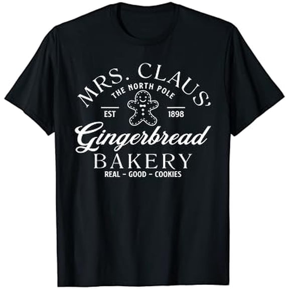 Mrs Claus Gingerbread Bakery Krismast Women T-Shirt