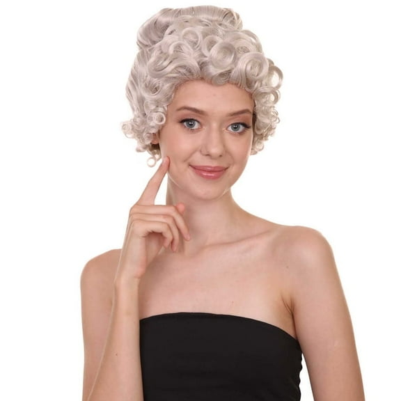 Mrs. Claus Women's Wig | TV/Movie Short Blonde Fancy Cosplay Halloween Wigs | Premium Breathable Capless Cap