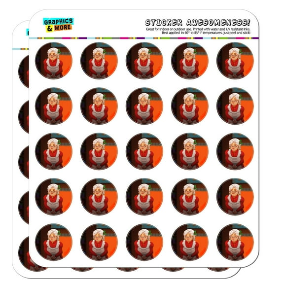 Mrs Claus with Mistletoe Santa Christmas Holiday Planner Calendar Scrapbooking Crafting Stickers