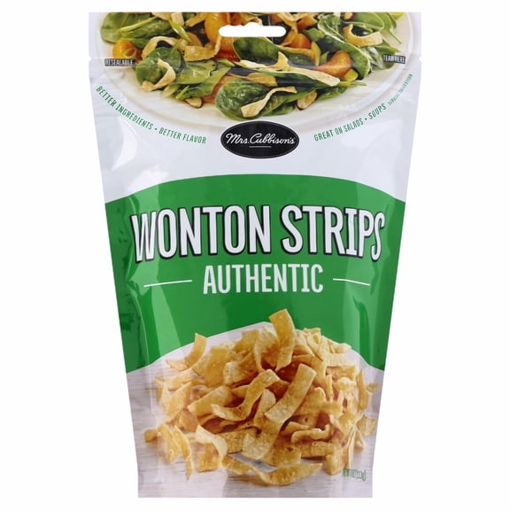 Mrs. Cubbison's Authentic Wonton Strips 4 oz Bag (Pack of 2)