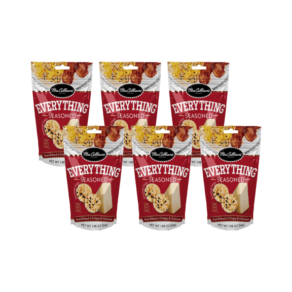 Mrs. Cubbison's Cheese Crisps Great for Snacking and Salad Topper - Everything Seasoned Flavor, 1.98 Ounce (Pack of 6)