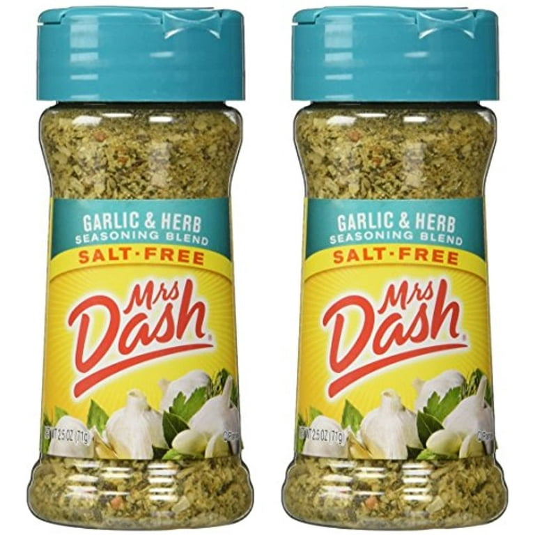  Dash Salt-Free Seasoning Blend, Garlic & Herb, 2.5 Ounce :  Everything Else