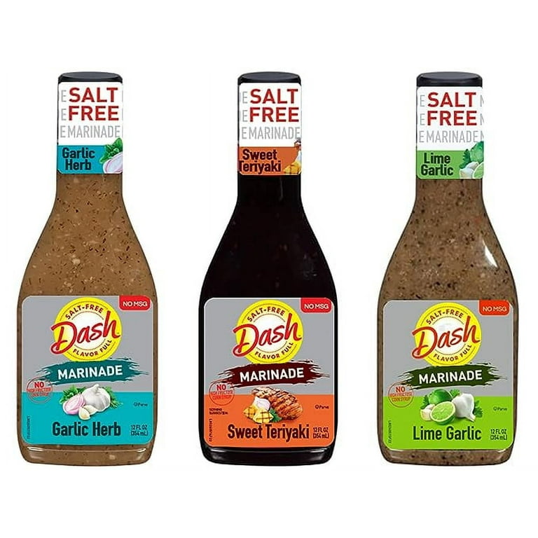 Mrs. Dash Salt Free Marinade 12 Oz Bottles 3 Pack Bundled by Louisiana  Pantry (Variety 3 Pack Each Flavor) 