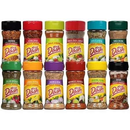 Mrs. Dash Seasoning Blends Variety Pack 12 Flavor Assortment Salt-Free All Purpose Seasonings