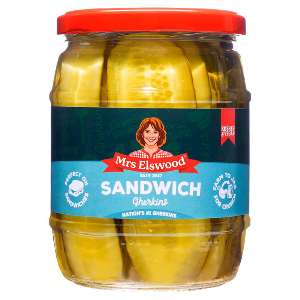 Mrs Elswood Sandwich Slices Cucumbers 540G - British Pickles