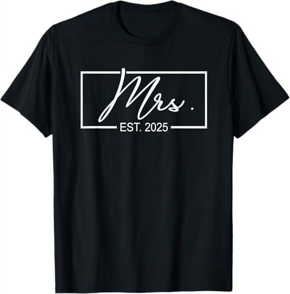 Mrs. Est. 2025 Just Married Wedding Wife Mr & Mrs Couple TShirt
