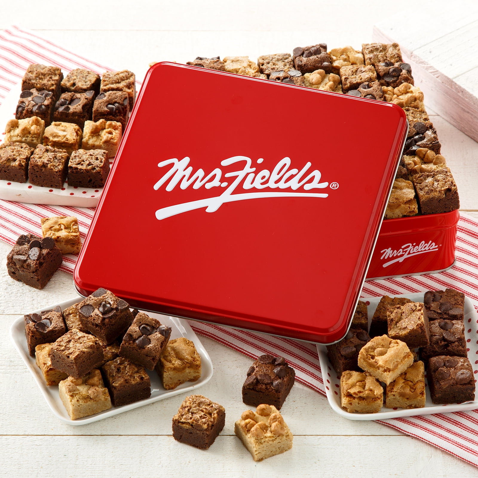 Mrs. Fields Signature Brownie Bites Tin - Walmart.com