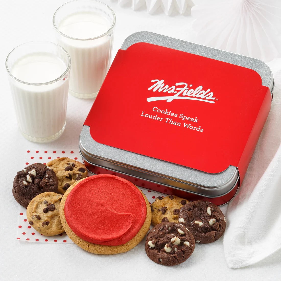 Mrs. Fields Signature Cookie Sampler Tin – Bite-Sized Cookies and ...