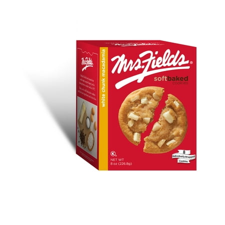 Mrs. Fields White Chunk Macadamia Cookies, 1oz, 8ct