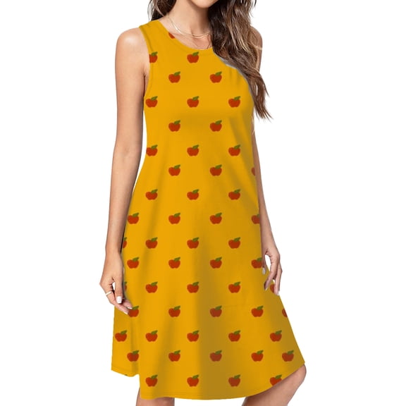 Mrs Fox'S Spring Summer Dresses For Women Fashion Dress Casual Sleeveless Loose Sundress With Pockets