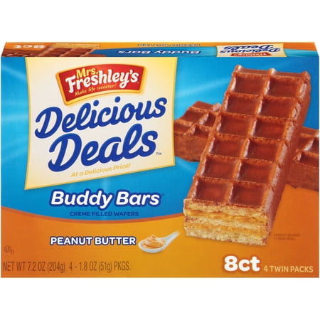 Mrs. Freshley's® Delicious Deals™ Peanut Butter Buddy Bars® 4-1.8 oz. Wrappers