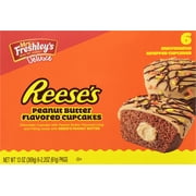 Mrs. Freshley's Deluxe Reese's Peanut Butter Cupcakes, 6 Count, 6 Individually Wrapped Snack Cakes