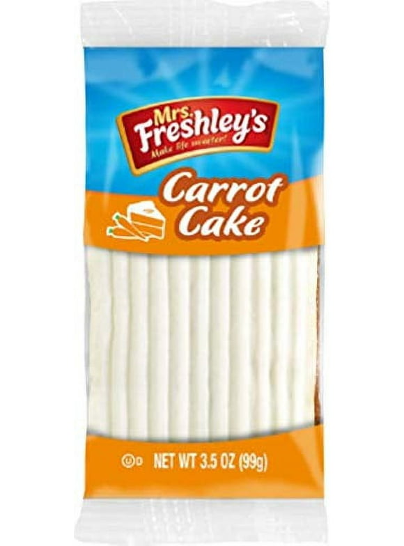 Mrs. Freshley's Iced Carrot Cake, Indivually Packaged, 3.5 oz | Pack of 8