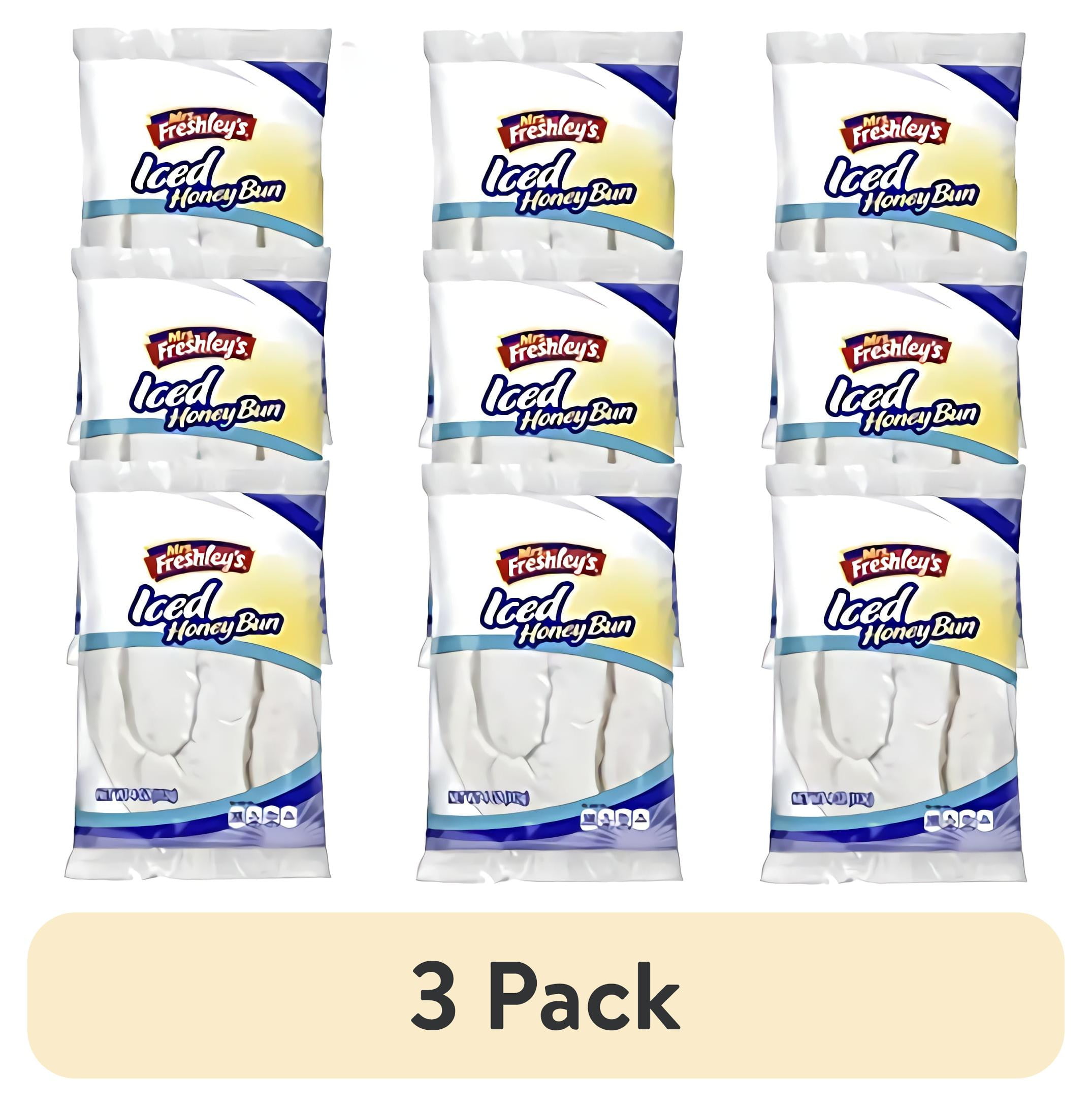 (3 pack) Mrs. Freshley's Iced Honey Buns | 4 Ounce | Case of 9