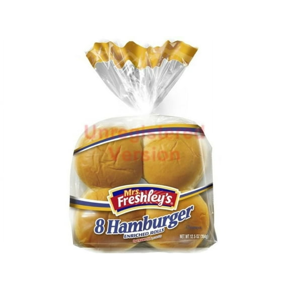 Mrs Freshleys 3 3/4 inch Hamburger Bun 12oz (PACK OF 8)